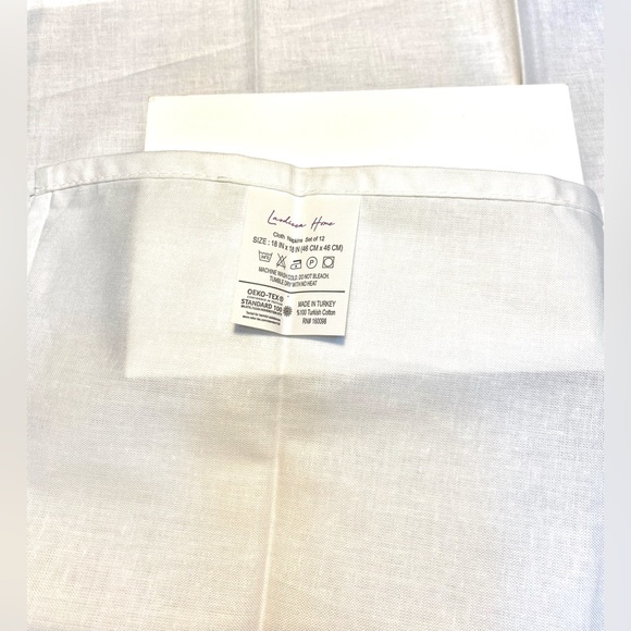 Napkins White Napkins 100% Cotton Cloth from Laodicea  HOME Turkey set of 12 - Picture 5 of 6